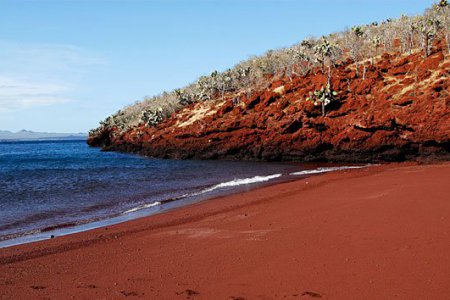 Темно-красный пляж на острове Рабида
